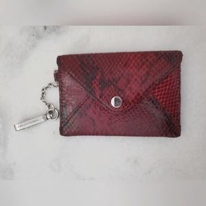 Aimee Kestenberg Berry Black Snake Print Card Wallet